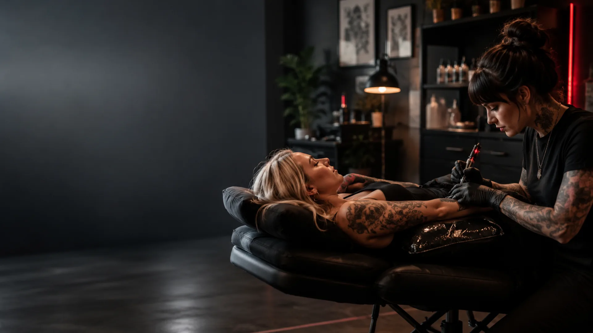 Tattoo-Studio mit Arbeitsstation